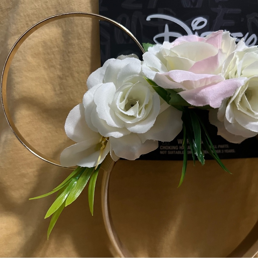 Disney Gold Floral Mouse Ears Headband - Picture 2 of 5